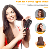 3 IN 1. Hot Air Brush:  Hair Straightener - Hair Curler - Hair Dryer.