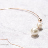 Elegant Big White Imitation Pearl Choker