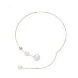 Elegant Big White Imitation Pearl Choker